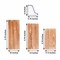 3 Natural Rectangular Wood FLOATING SHELVES Metal Brackets Room Home Decorations